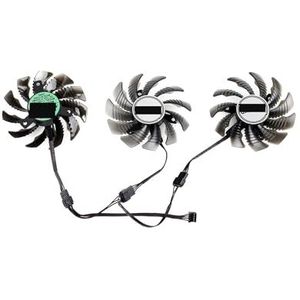 T128010SU RTX 3060 koelventilator voor Gigabyte GTX 3070 Ti RX 6500 6600 XT GAMING OC videokaartkoelventilator PLD08010S12HH(Black 3-Fan T12)