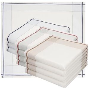 Betz 12 stuks heren stoffen zakdoeken set Lord 1 100% katoen maat 40 x 40 cm L Desssin 59