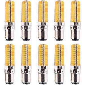 WELSUN 6W BA15D LED T 80 SMD 5730 400-450lm warm wit / koud wit dimbaar / decoratief V 10 stuks (Light Source Color : cool white, spanning: 220V )