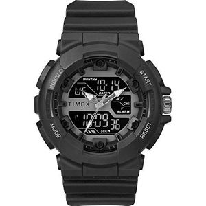 Timex Men's TW5M22500 DGTL 50mm Sporty Combo Black/Negative Resin Strap Watch