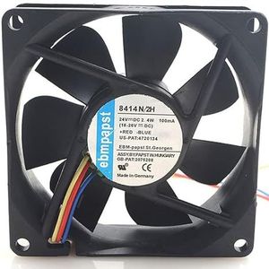 Ebm TYP 8414 N/2H DC24V 2.4W 8025 3-wire inverter cooling fan