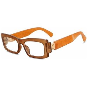 Nepbrillen, Vierkante brilmonturen met glazen die blauw licht blokkeren, veelkleurig(Brown)