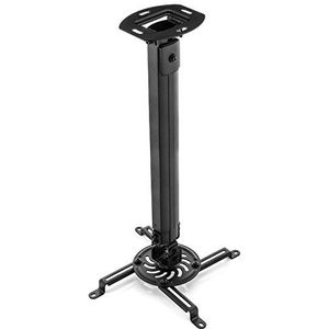 deleyCON deleyCON Universele Beamerhouder Plafondbevestiging +-15° Kantelbaar 360° Draaibaar tot 13,5 Kg In Hoogte Verstelbaar 545 mm - 900 mm Kabelgeleider Zwart