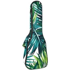 DragonBtu Sopraan ukelele voor beginners, kwaliteit muzikale snaarinstrumenten tassen tropische jungle palmbladeren ukelele koffer, kleine gitaar ukelele voor kinderen en volwassenen, Multi 4,