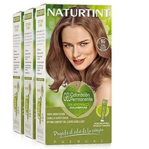 Naturtint Biobased | Ammoniakvrije kleuring | 100% grijsdekking | Plantaardige ingrediënten | Natuurlijke en langhoudende kleur | 6G Donker Goudblond | Pak van 3…