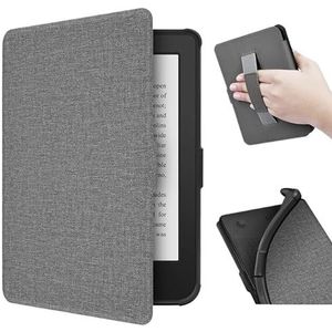 Slaap Cover Geschikt for Kobo Clara 2E N506 2022 Cover Soft Tpu Case Met Auto Sleep/Wake Hand Strap smart Case (Color : Grey)