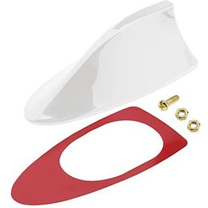 The Lord of the Tools Witte Plastic Auto Haaivin Antenne Cover Dak Antenne Versterker Booster FM/AM Radio Signaal Antenne Voertuig Haaivin Tape Base waterdicht voor Auto SUV met Lijm
