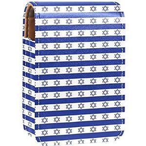 Make-up Lipstick Case voor Buiten Hond Schotel Poot Voet Print Zwart Draagbare Lippenstift Organizer met Spiegel Dames Mini Make-up Tas Neemt Tot 3 Lippenstift, Veelkleurig-7, 9.5x2x7 cm/3.7x0.8x2.7 in