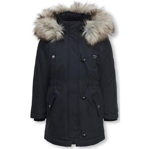 ONLY Lange parka voor meisjes, Night Sky/Detail: voor lichtgrijs, 158 cm