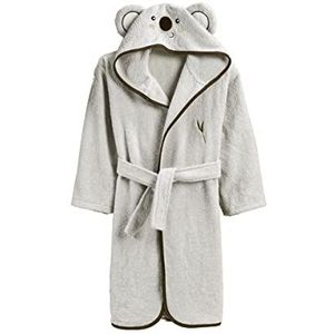 Badjas Kind Jongen Badstof, Superzacht Turkse Katoen, Met Capuchon, Absorberend, Comfortabel, Dikke Kinderbadjas voor Kinderen, Koala Bär, Grijs (11-12 Jaar)