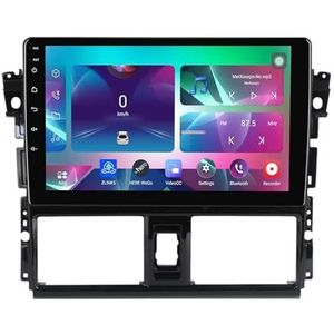 10"" Android 14 Touchscreen Autoradio 2 din met AHD Omgekeerd beeld Bediening op het stuur Bluetooth GPS navigatie Draadloze CarPlay voor Toyota Vios 2014-2016(Q300(4+64G))