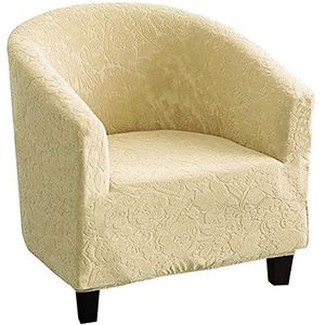 Tub Chair Covers Voor Fauteuils, Stretch Verwijderbare Wasbare Tub Sofa Slipcover Elastische Club Stoel Slipcover, Sofa Bank Cover Voor Woonkamer Kantoor Receptie (Geel)