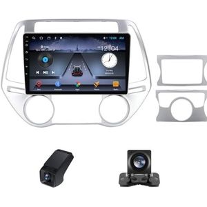 Carplay autoradio 2 Din geldt voor Hyundai i20 PB 2012-2014 met Android Auto Bluetooth 9 inch touchscreen autoradio met FM-radio/GPS stuurwielbediening + achteruitrijcamera(X1)