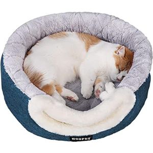 Kittenbed - Draagbare kleine kattenmanden van polyester voor binnenkatten | Indoor Pet House 2 In 1 Afneembaar Zacht Dik Kussen Comfortabel Warm Houden voor Kleine Dieren Huisdieren Delr