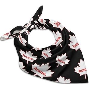 Canada Maple Leaf Home Zachte Vierkante Zijde Hals Hoofd Sjaal Haaraccessoires Mode Sjaals voor Vrouwen Gift 63,5 cm x 63,5 cm