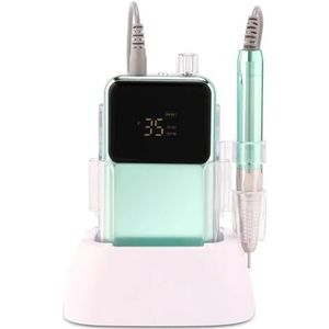 De beste borstelloze 85W elektrische nagelvijl 35000 RPM snoerloos, stil en stabiel, lange levensduur nagelboormachine(Mermaid,US)