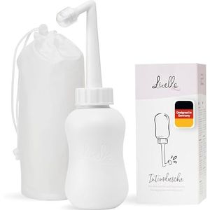 Livella | Intieme Douche in Wit - draagbaar Bidet - Voor een zachte en hygiënische reiniging van het intieme gebied - Meer comfort tijdens de kraamtijd - Ideaal als reisbidet en po-douche