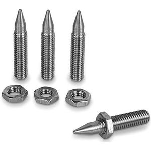 PrecisionGeek Roestvrijstalen Luidspreker Spikes/Boxen Spikes M8 L-45mm + Schroefmoer - 4 stuks