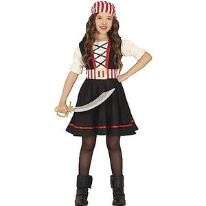 Piraat & Viking Kostuums | Zoutwater Piraat Van De Woeste Zee | Meisje | 7-9 jaar | Carnaval kostuum | Verkleedkleding