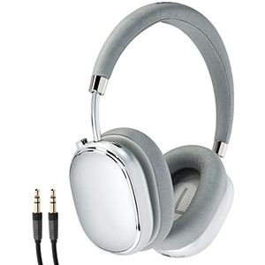 MEDION E62474 Over Ear Kopfhörer mit ANC (Kabellos, Bluetooth, Active Noise Cancelling, Mikrofon, Freisprechfunktion, Akku, USB-C) silber
