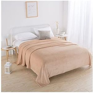 GSJNHY Koeldekens Verdikte zachte warme koraal fleece deken bed sofa cover sprei winter plaid deken (kleur: camel, maat: 100 x 150 cm)