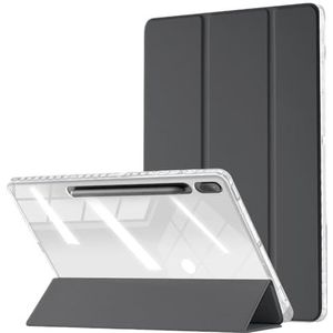 Tri-fold Stand Tablet Case Geschikt for Samsung Galaxy Tab S6 Lite 10.4 inch Tab S7 Plus S7 FE S8 Plus 12.4 inch Case(Black,S7FE S7Plus S8Plus 12.4)