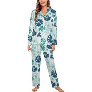 Korenbloemen pyjama met lange mouwen voor vrouwen, klassieke nachtkleding, nachtkleding, zachte pyjama's, loungesets