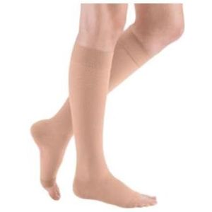 Medi Medi Mediven Comfort Kkl 1 ad Knie Kousen zonder Normale Open Tip Caramel II