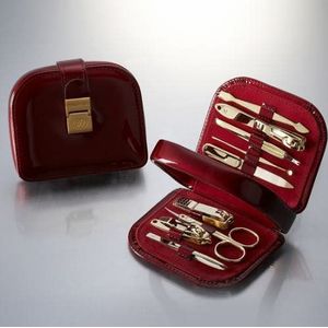 Three Seven (777) Travel Manicure Grooming Kit Nail Clipper Set (9 stuks, TS-8010RG)