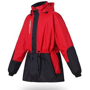 Regenjas，Waterdicht Jasje，Motorfiets Regenkleding Waterdichte regenjas Regenpakken for mannen en vrouwen Waterdichte regenjas Winddicht met capuchon Regenjas Lichtgewicht ademende regenkleding(Red,XL)