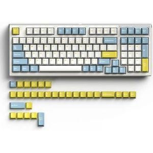 QPSJXN FL980 Mechanisch toetsenbord 98 RGB RGB met achtergrondverlichting met drie modi voor gaming en kantoorgebruik (drie-modus citroen)