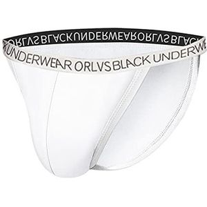 Zhiyao Jockstrap String Tanga voor heren, licht transparant ondergoed voor mannen, wit, XL