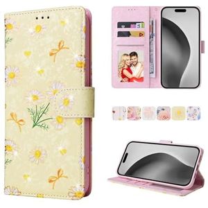 BEENTRYS Flip Leren Hoesje voor Samsung Galaxy S30 Ultra,Bloemen PU Lederen Portemonnee Stootrand Standaard Magneetsluiting RFID Bescherming Flip Beschermhoes voor Samsung Galaxy S30 Ultra-YellowDaisy