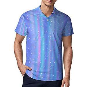 Kleurrijke Dots Dust Heren Golf Polo-Shirt Zomer Korte Mouw T-Shirt Casual Sneldrogende Tees L