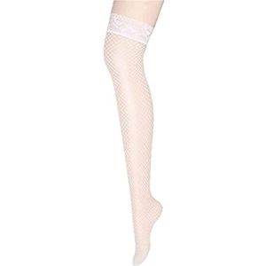 Sokken Thermische 3 Paar Kousen Hoge Dij Transparante Hold-Up Hoge Laarzen Overknee Sexy Hollow Dij Sokken Wintersokken(White)