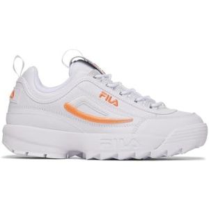 Fila Dames Disruptor II Metallic-goud accent sneakers, 135 White Tangerine White, 39 EU