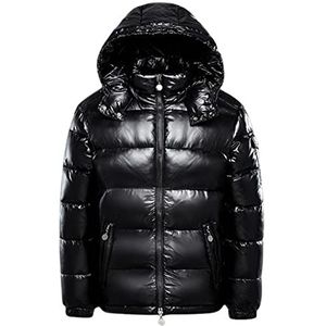 FUUBAMB00 Winter Dikker Donsjassen Voor Mannen en Vrouwen Korte Glanzende Witte Eendendons Jas Hooded Puffer Jas