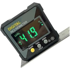 Digitale gradenboog / gradenmeter roestvrij staal 0-360° 0-180° 0-90
