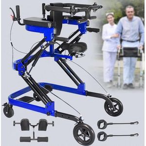 Multifunctionele Rehabilitatiewalker Met Ophoud-, Loop- En Duwkarrenopleiding, Instelbare Hoogte, Anti-kantel Ontwerp, Ideaal Voor Huis- En Zorgomstandigheden, Loopframe Met 4 Wielen Voor Volwassenen