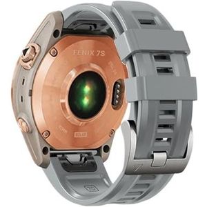 Horlogeband fit for Garmin Fenix ​​7S 6S 5S Siliconen Polsband Armband SmartWatch Horlogeband Fenix ​​7S 6S Pro/5S Plus (Color : Gray 1, Size : Fenix 5S Plus)