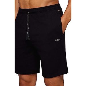 BOSS Heren Mix&Match Short CW Shorts van elastisch katoen met contrastlogo en trekkoord, zwart 1, L