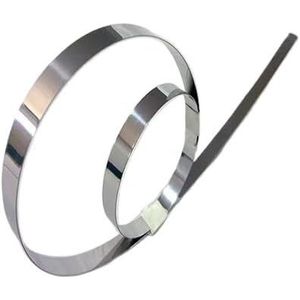 Folieplaat, 1 rol smalle foliestrips van roestvrij staal 301, lengte 5 m, breedte mm, 10, 20, dikte 0,1/0,15/0,2/0,3/0,4/0(0.3mm x 5mm x 5 M)