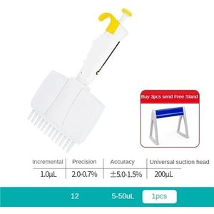 Pipet Verstelbare acht pipetten, twaalf pipetten, halve pipetten(12 5-50ul)
