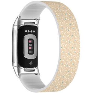 RYANUKA Solo Loop band compatibel met Fitbit Charge 5 / Fitbit Charge 6 (Vintage Tree Bird On) rekbare siliconen band band accessoire, Siliconen, Geen edelsteen