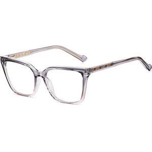 moomoobird Vierkante computerbril, anti-blauw licht, TR90-montuur, modieuze kattenoogbril, montuur voor vrouwen, Grijs Roze Frame