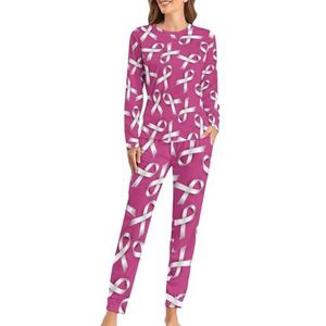 Zilveren Lint Grappige Pyjama Set Voor Vrouwen Met Lange Broek Zachte Loungewear Pj Set Nachtkleding