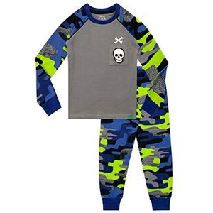 Harry Bear Jongens Pyjamas Lekkere Fit Camouflage Schedel Grijs 122
