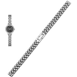 INEOUT Rvs Horlogeband 6mm 8mm 10mm Zilver Gouden Armband Vervangende riem Compatibel met Size Dial Lady's Fashion Watch Armband (Color : Silver, Size : 8mm)