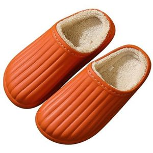 BOSREROY Slip-on sandalen, ademend, modieus, veelkleurig, slaapkamerpantoffels, casual, waterdicht, zachte huisslippers, uniseks pantoffels, Oranje, One Size