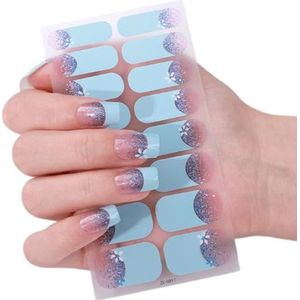 French Tip Gel Strips - Glinsterende Poolse Wraps voor Mooie Manicure Art